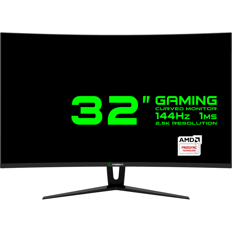 GameMax 32CEWQ 31.5”Curved WQHD 1440p, 144Hz DP HDMI Eye Care Free Sync,  Adaptive Sync Gaming Monitor