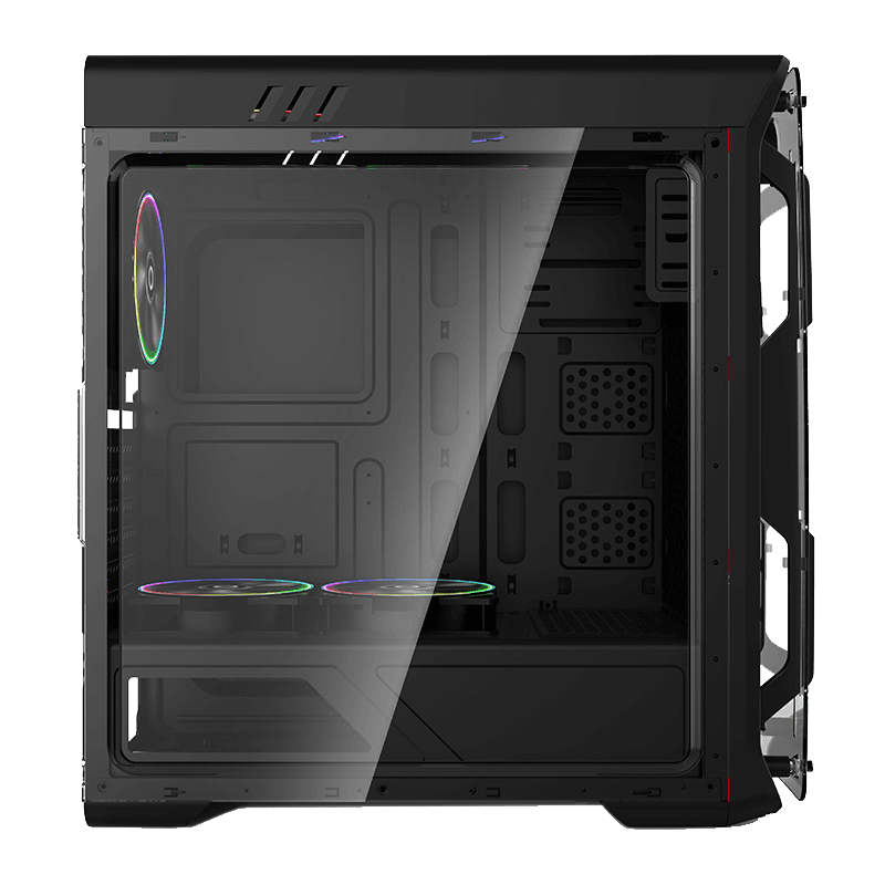 Gamemax Optical G510 BK/WT ATX Mid-Tower PC Gaming Case Acrylic Frameless  Window RMT-Rainbow For Pc Gamer/Pc Gaming Computer